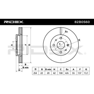 Tarcza hamulcowa RIDEX 82B0560 82B0560 - foto 6