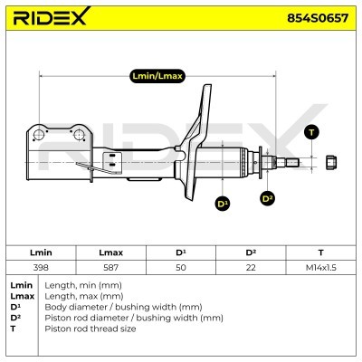 Amortyzator RIDEX 854S0657 854S0657 - foto 8