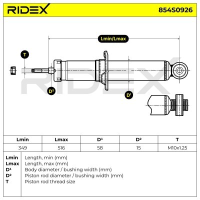 Amortyzator RIDEX 854S0926 854S0926 - foto 8