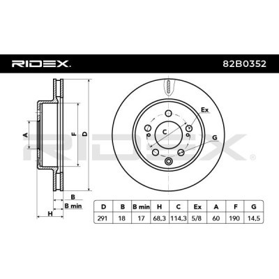 Tarcza hamulcowa RIDEX 82B0352 82B0352 - foto 4