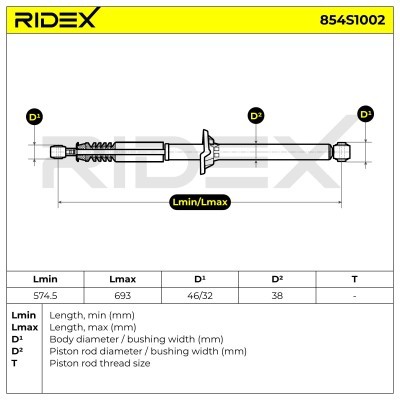 Amortyzator RIDEX 854S1002 854S1002 - foto 8