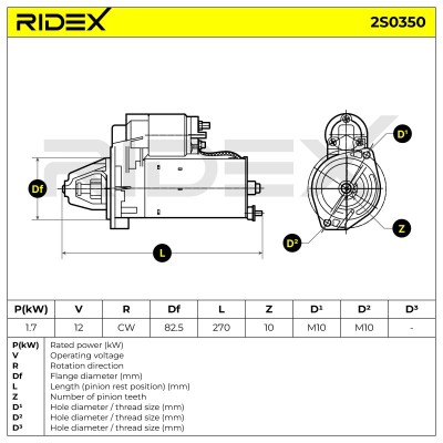 Rozrusznik RIDEX 2S0350 2S0350 - foto 7