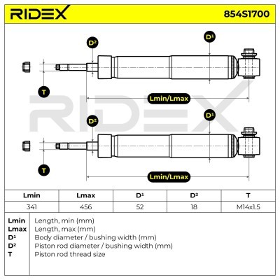 Amortyzator RIDEX 854S1700 854S1700 - foto 4