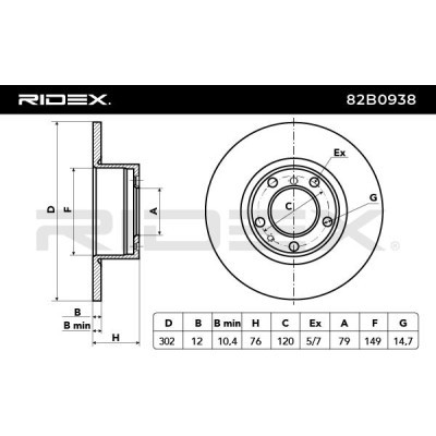 Tarcza hamulcowa RIDEX 82B0938 82B0938 - foto 3