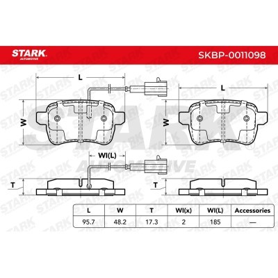 Klocki hamulcowe Stark SKBP-0011098 SKBP-0011098 - foto 3