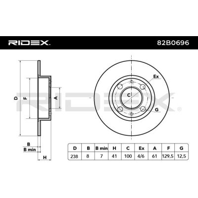 Tarcza hamulcowa RIDEX 82B0696 82B0696 - foto 6