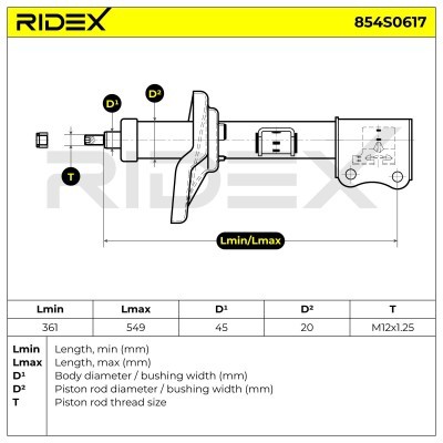 Amortyzator RIDEX 854S0617 854S0617 - foto 4