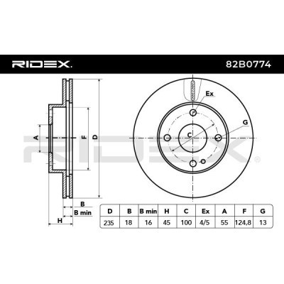 Tarcza hamulcowa RIDEX 82B0774 82B0774 - foto 3
