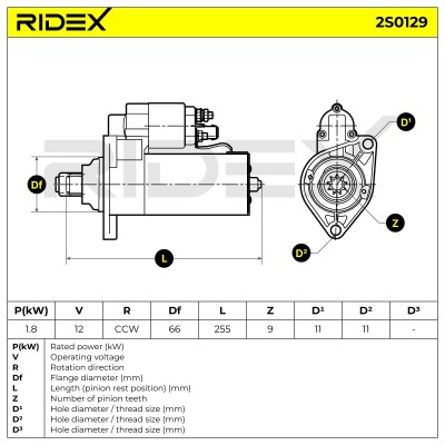 Rozrusznik RIDEX 2S0129 2S0129 - foto 6