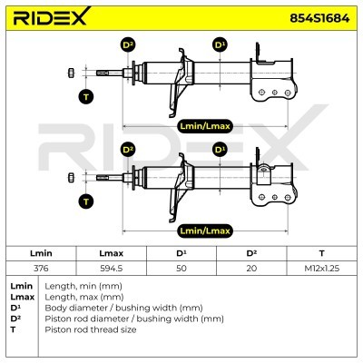 Amortyzator RIDEX 854S1684 854S1684 - foto 5