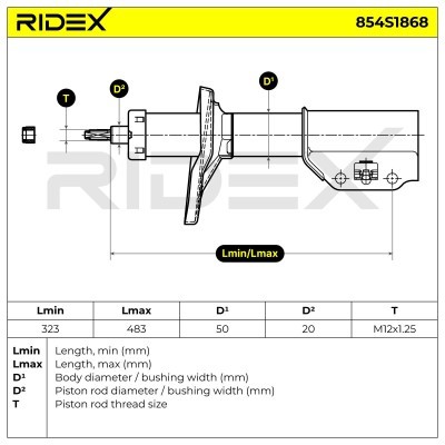Amortyzator RIDEX 854S1868 854S1868 - foto 6