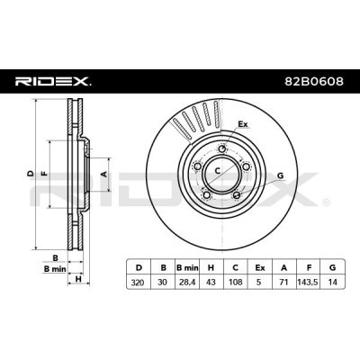 Tarcza hamulcowa RIDEX 82B0608 82B0608 - foto 6