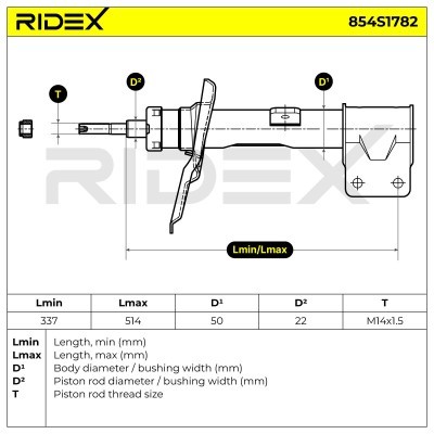 Amortyzator RIDEX 854S1782 854S1782 - foto 8