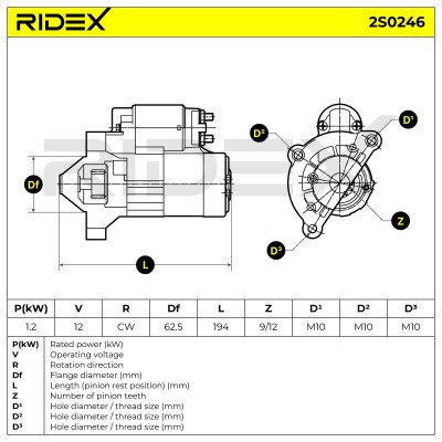 Rozrusznik RIDEX 2S0246 2S0246 - foto 7