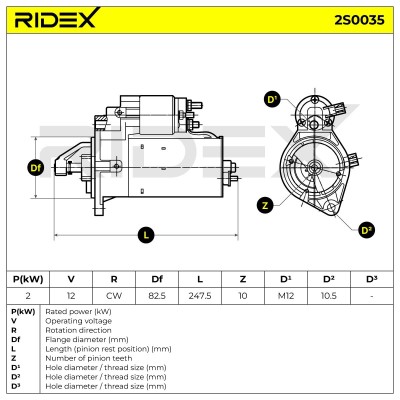 Rozrusznik RIDEX 2S0035 2S0035 - foto 7