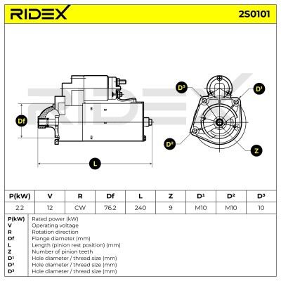 Rozrusznik RIDEX 2S0101 2S0101 - foto 6