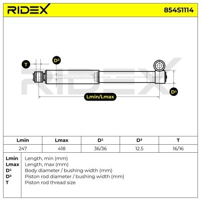 Amortyzator RIDEX 854S1114 854S1114 - foto 6