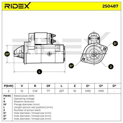 Rozrusznik RIDEX 2S0487 2S0487 - foto 6