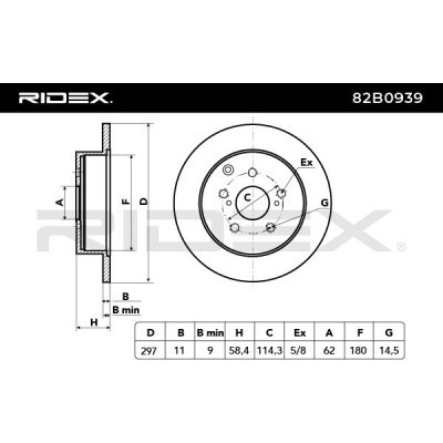 Tarcza hamulcowa RIDEX 82B0939 82B0939 - foto 3
