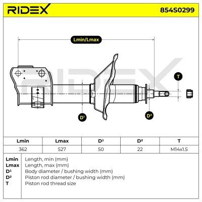 Amortyzator RIDEX 854S0299 854S0299 - foto 6