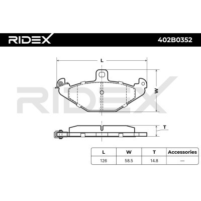Klocki hamulcowe RIDEX 402B0352 402B0352 - foto 4