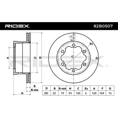 Tarcza hamulcowa RIDEX 82B0507 82B0507 - foto 5