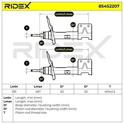 Amortyzator RIDEX 854S2207 854S2207 - foto 6