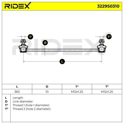 Łącznik Stabilizatora RIDEX 3229S0310 3229S0310 - foto 7