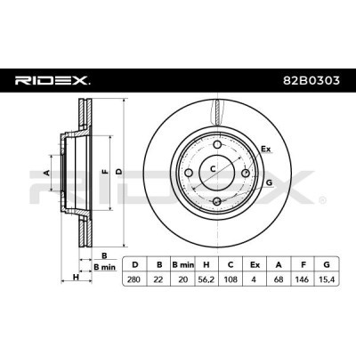 Tarcza hamulcowa RIDEX 82B0303 82B0303 - foto 4