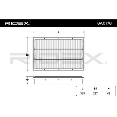 Filtr Powietrza RIDEX 8A0178 8A0178 - foto 3