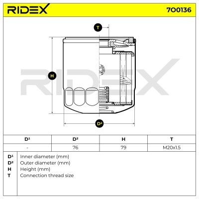 Filtr Oleju RIDEX 7O0136 7O0136 - foto 5