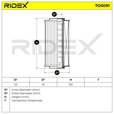 Filtr Oleju RIDEX 7O0091 7O0091 - foto 3