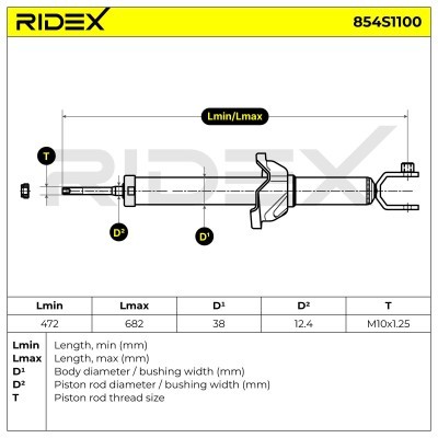 Amortyzator RIDEX 854S1100 854S1100 - foto 5