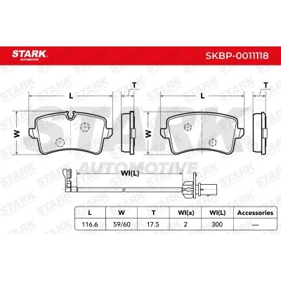 Klocki hamulcowe Stark SKBP-0011118 SKBP-0011118 - foto 3