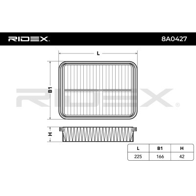 Filtr Powietrza RIDEX 8A0427 8A0427 - foto 6