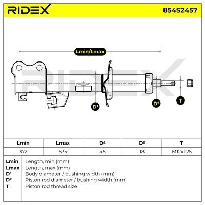 Amortyzator RIDEX 854S2457 854S2457 - foto 8