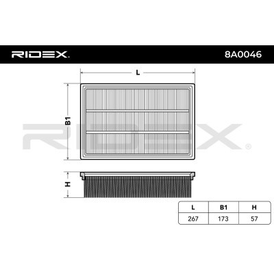 Filtr Powietrza RIDEX 8A0046 8A0046 - foto 3