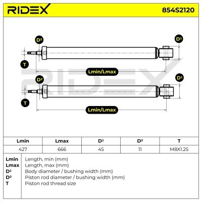 Amortyzator RIDEX 854S2120 854S2120 - foto 4