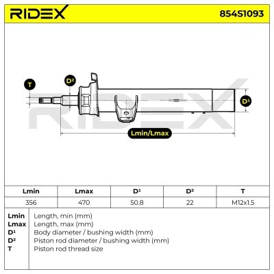 Amortyzator RIDEX 854S1093 854S1093 - foto 9