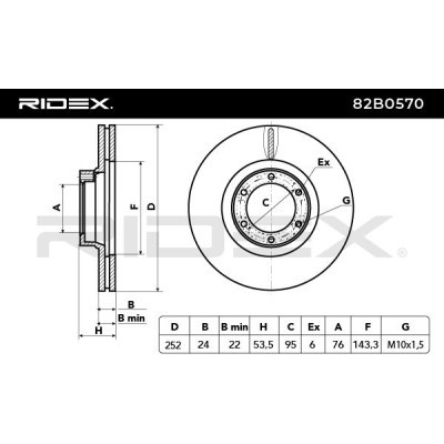 Tarcza hamulcowa RIDEX 82B0570 82B0570 - foto 4