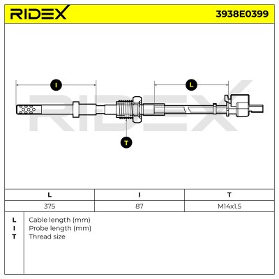 Czujnik temperatury spalin RIDEX 3938E0399 3938E0399 - foto 6