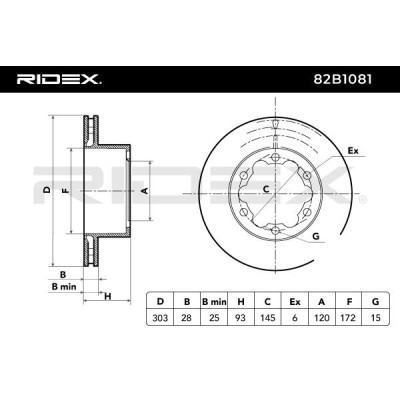 Tarcza hamulcowa RIDEX 82B1081 82B1081 - foto 3