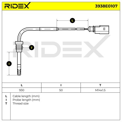 Czujnik temperatury spalin RIDEX 3938E0107 3938E0107 - foto 6