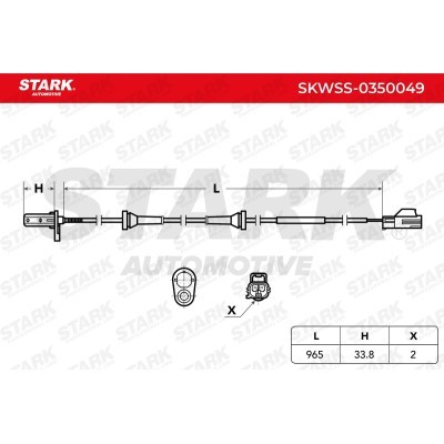Czujnik ABS Stark SKWSS-0350049 SKWSS-0350049 - foto 3