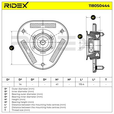 Mocowanie Amortyzatora RIDEX 1180S0444 1180S0444 - foto 5
