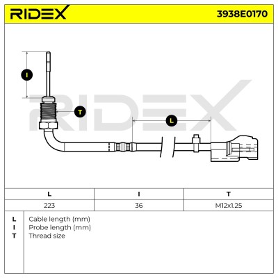 Czujnik temperatury spalin RIDEX 3938E0170 3938E0170 - foto 6