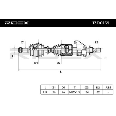 Półoś Napędowa RIDEX 13D0159 13D0159 - foto 6