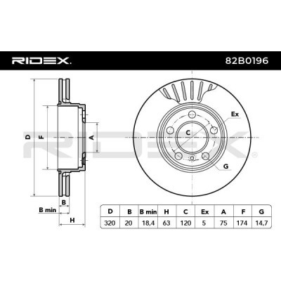 Tarcza hamulcowa RIDEX 82B0196 82B0196 - foto 3