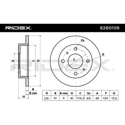 Tarcza hamulcowa RIDEX 82B0109 82B0109 - foto 3