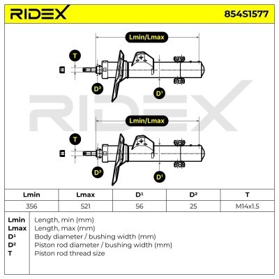 Amortyzator RIDEX 854S1577 854S1577 - foto 4